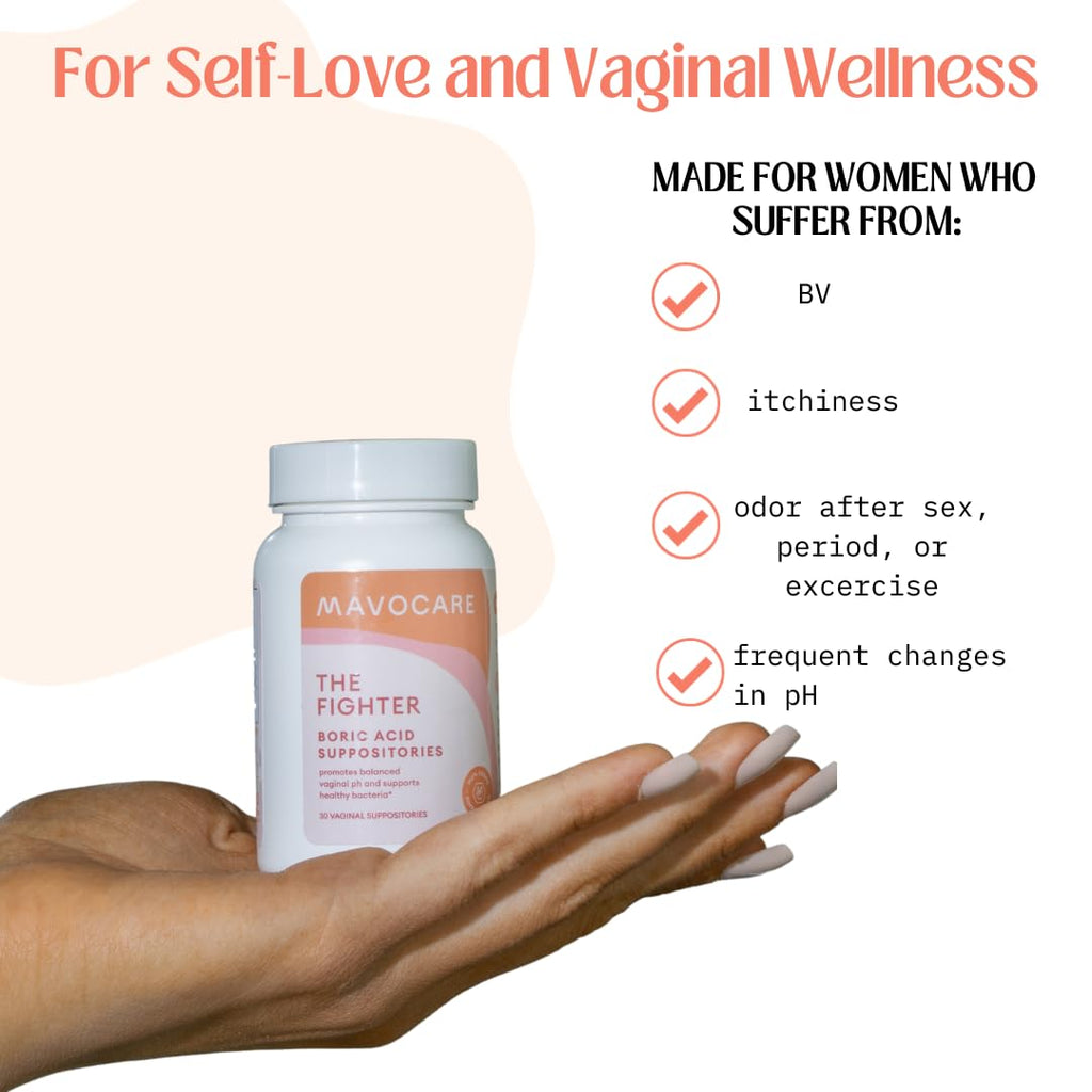 MavoCare, Inc. Boric Acid 600mg The Fighter with Added Calendula Vegan Capsule- Fights BV and Irritation- Gentle