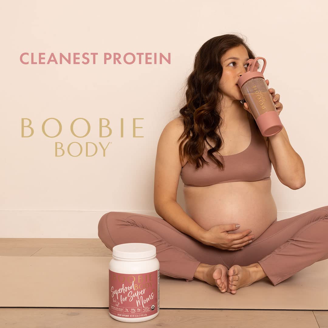 Boobie Body Organic Superfood Plant-Based Protein Shake, Chocolate Bliss, [23.4oz, 1 Tub] Boobie Brands