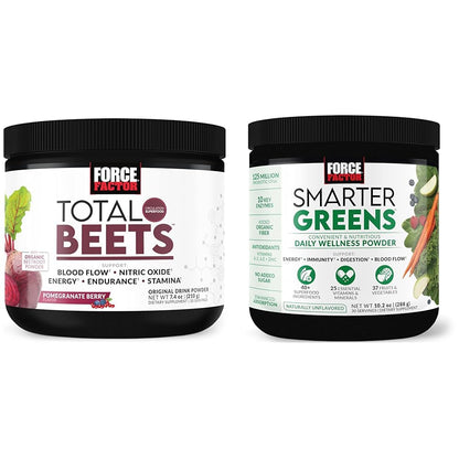 Force Factor Total Beets Drink Mix Superfood Powder with Nitrates to Support Circulation