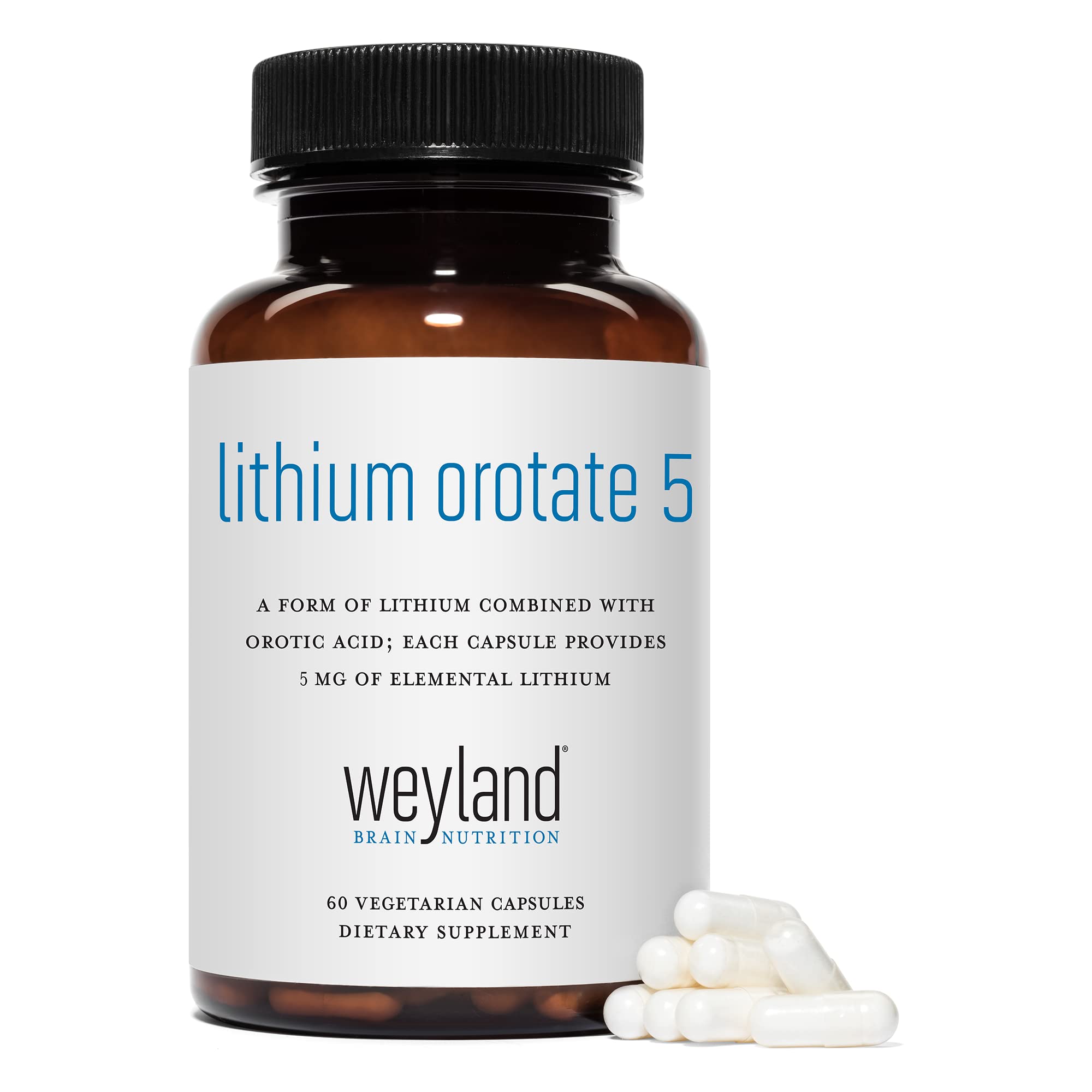 Lithium Orotate - 5mg of Elemental Lithium per Vegetarian Capsule