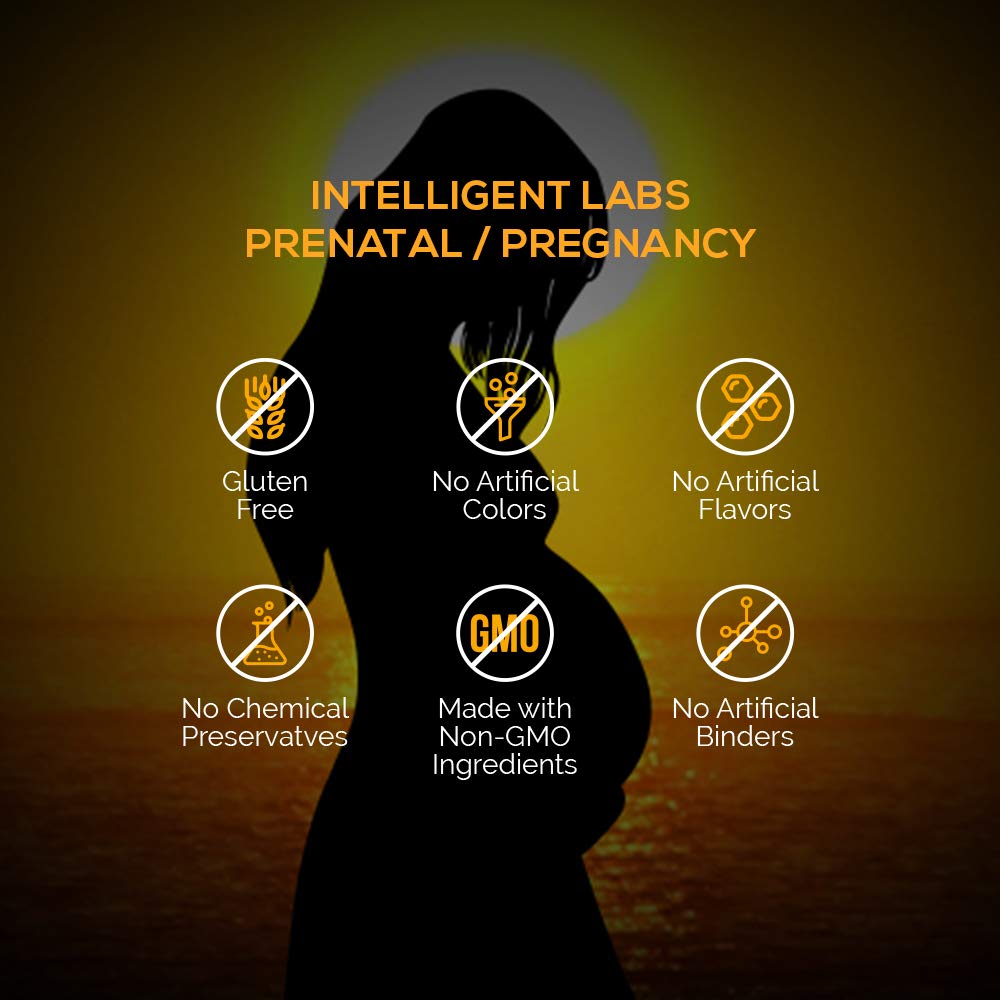 Intelligent Labs Women's Prenatal Multivitamin, 25 Essential Pregnancy Vitamins and Minerals Intelligent Labs
