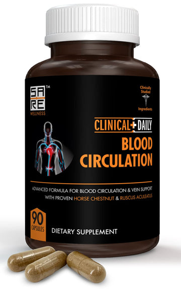Clinical Daily Blood Circulation Supplements. Butchers Broom, Horse Chestnut, Hawthorn