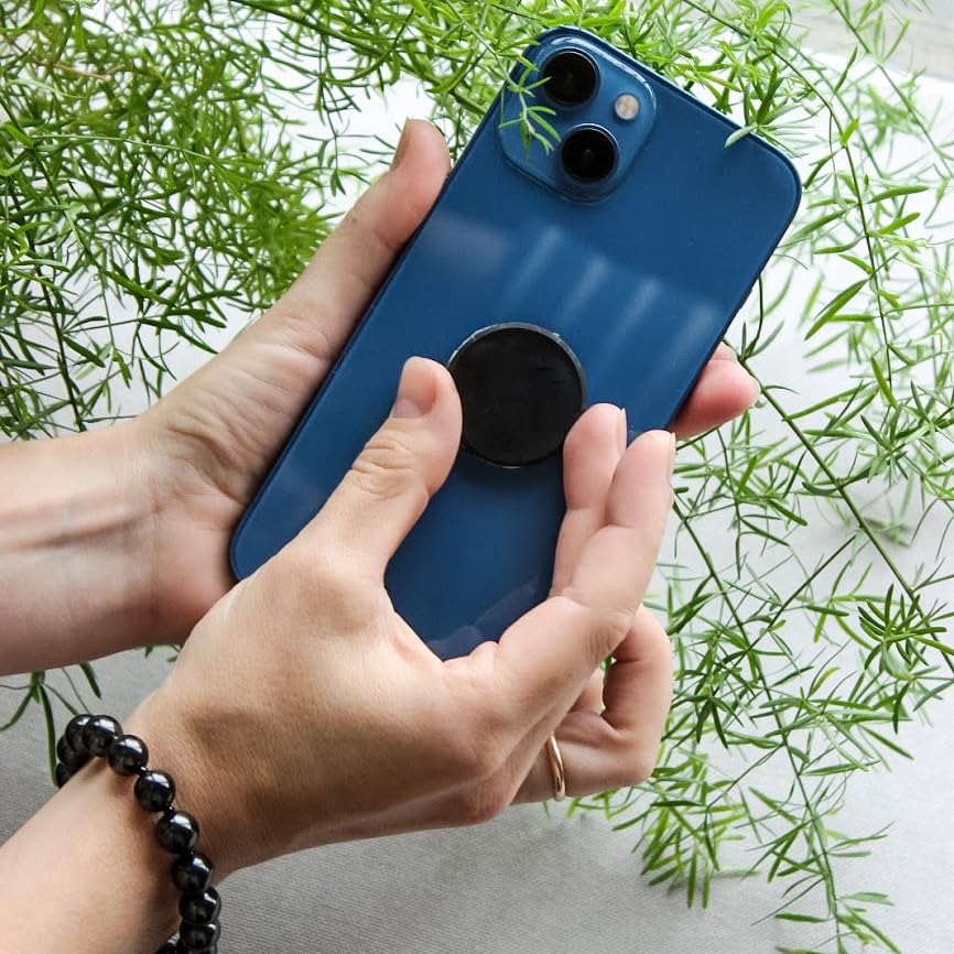 KarelianMasters Shungite Stone Stickers - Natural Stone Adhesive Plates for Phones (Set of 3 Plates) KARELIANMASTERS