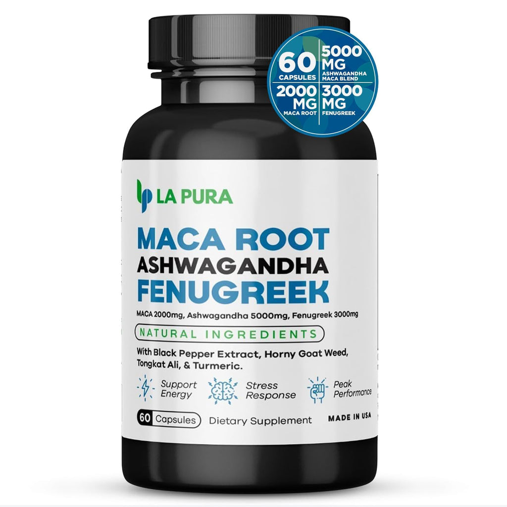 LaPura Ashwagandha 5000mg Maca Root 2000mg Fenugreek 3000mg Supplement