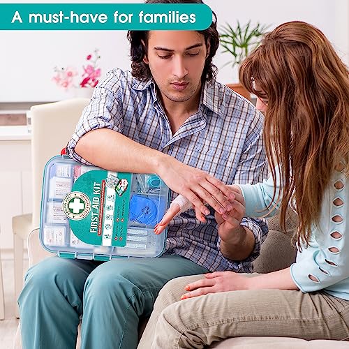 General Medi 420 Pieces Professional First Aid Kit - HardCase First Aid Box - Contains