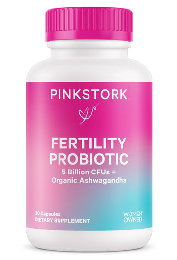 Pink Stork Fertility Support Probiotics for Women with Ashwagandha for Vaginal Health, Conception