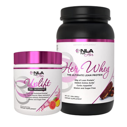 NLA for Her Pre/Post Workout Stack (Includes Her Whey Chocolate Éclair and Uplift Pre