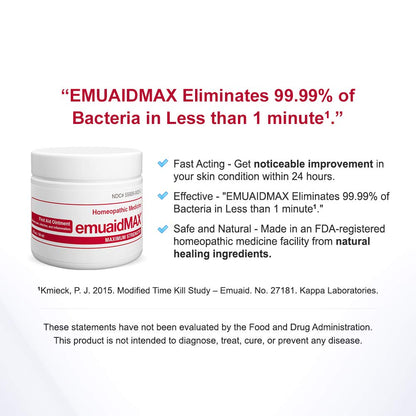emuaid EMUAIDMAX Ointment 2oz - Eczema Cream. Maximum Strength Treatment