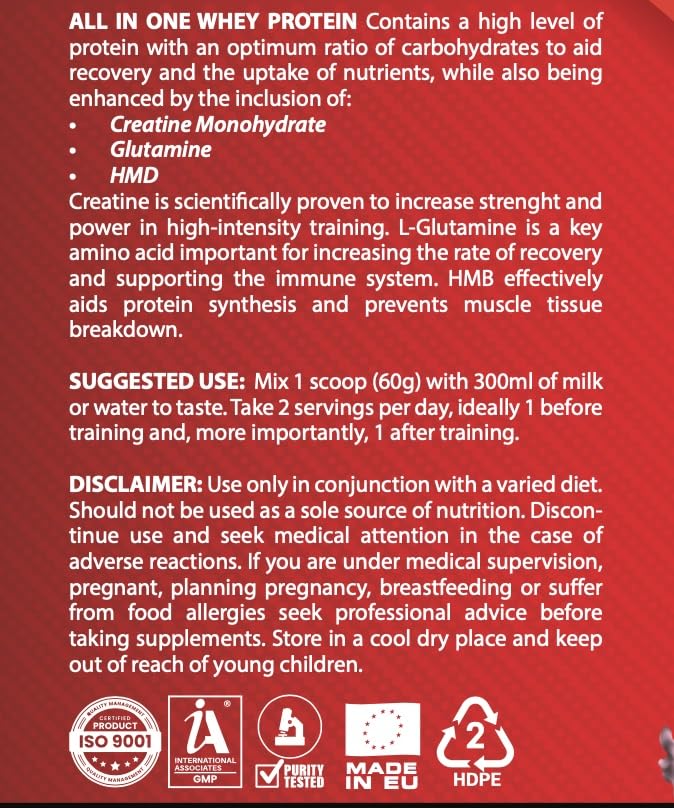 All in One Whey Fuel Your Strength All-in-One Muscle Builder Whey Protein Shake, with 45g Protein Elite Gainz