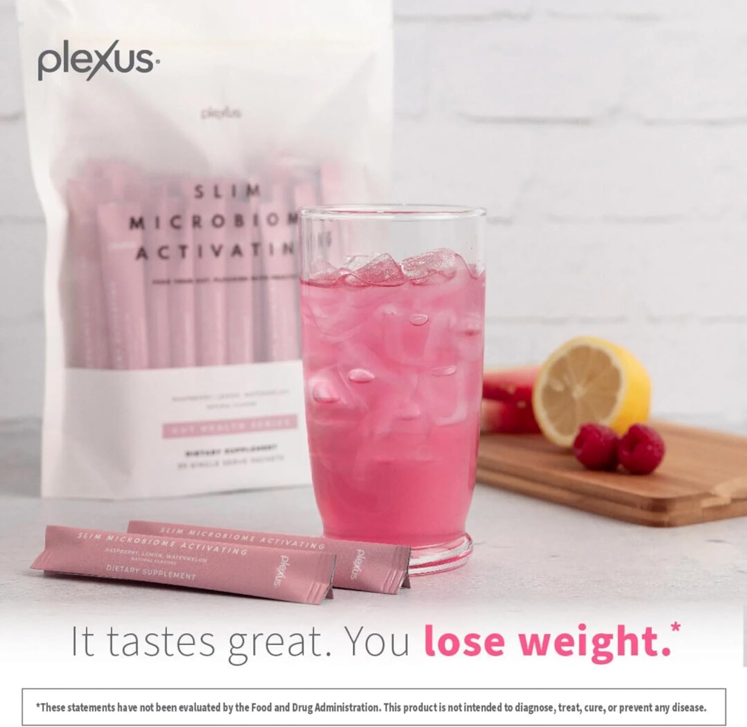 Plexus Slim Microbiome Pink Drink Mix, 30 Servings (Raspberry, Lemon, and Watermelon Generic