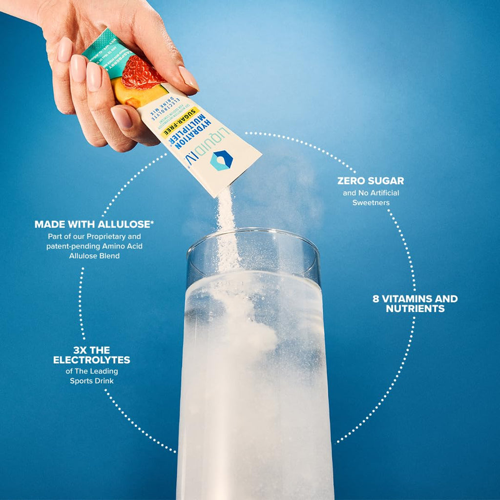 Liquid I.V. Sugar-Free Hydration Multiplier - Raspberry Melon – Hydration Powder Packets