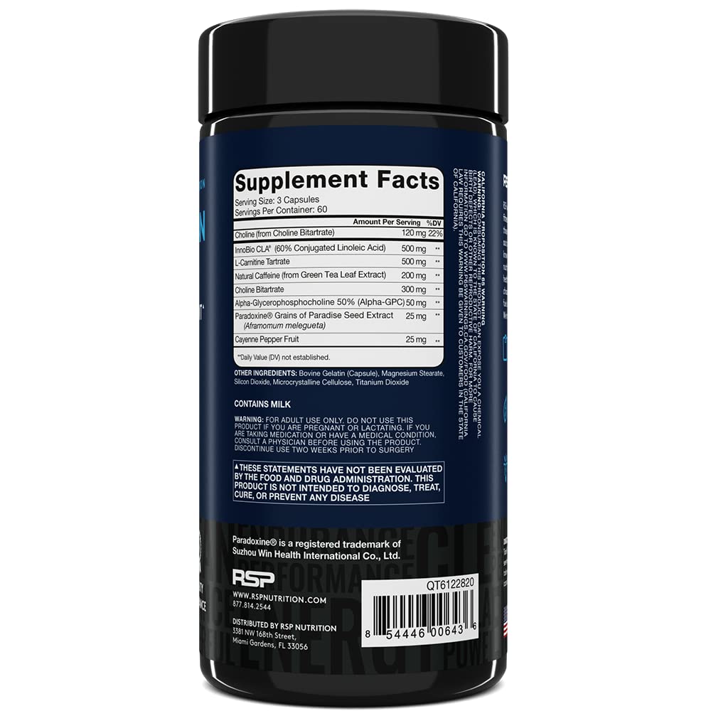 RSP Nutrition QuadraLean Thermogenic Fat Burner for Men & Women, Weight Loss Supplement RSP NUTRITION