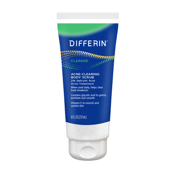 Differin Body Scrub with Salicylic Acid Acne Clearing Improves Tone and Texture Prone Skin