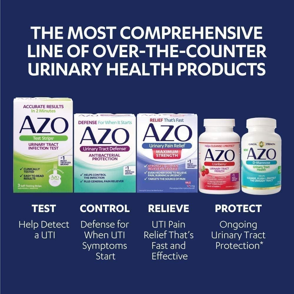 AZO Urinary Pain Relief Maximum Strength (24 Count) Fast Relief of UTI Pain, Burning & Urgency Yeast Plus AZO