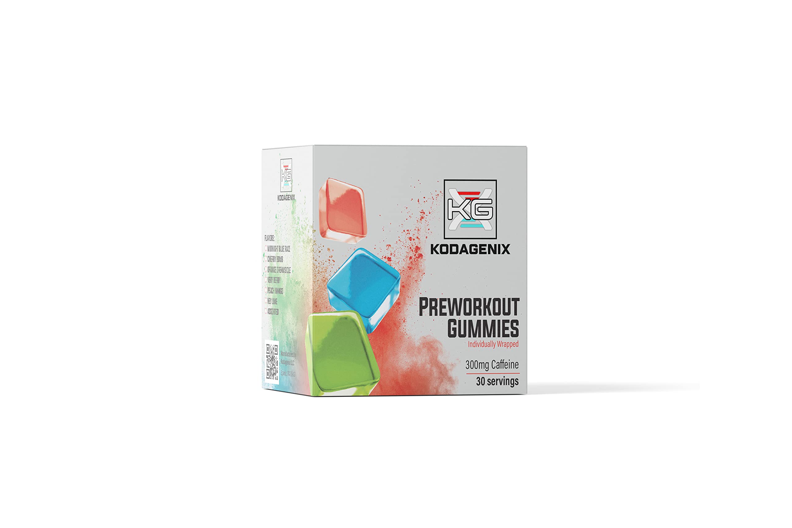 Kodagenix Pre Workout Gummies for Men and Women with Caffeine, L-Citrulline and Beta