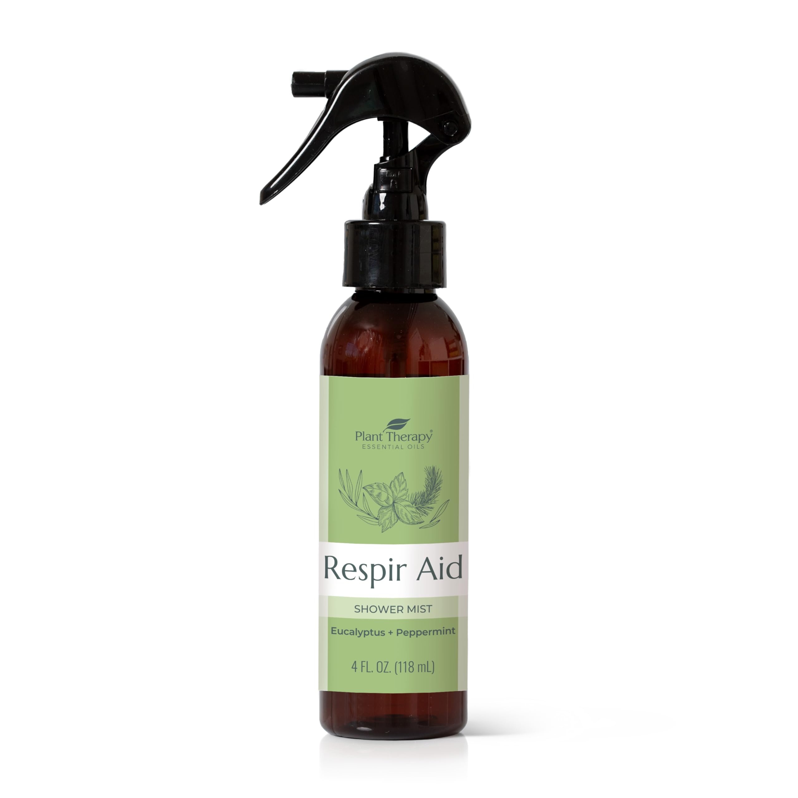 Plant Therapy Respir Aid Shower Mist 4 oz Refreshing & Crisp Aroma, Great to Help Clear Congestion