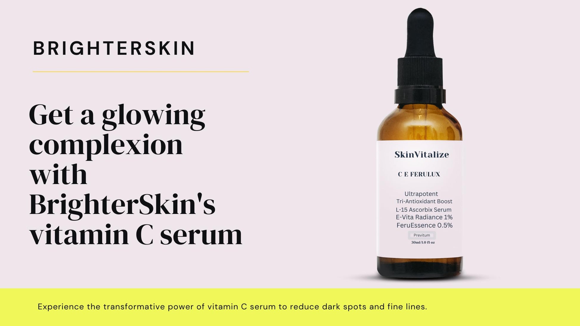 SkinVitalize C E ferulux Vitamin C Serum - 30ml: Advanced Formula for Fighting with Wrinkles Msupps.com