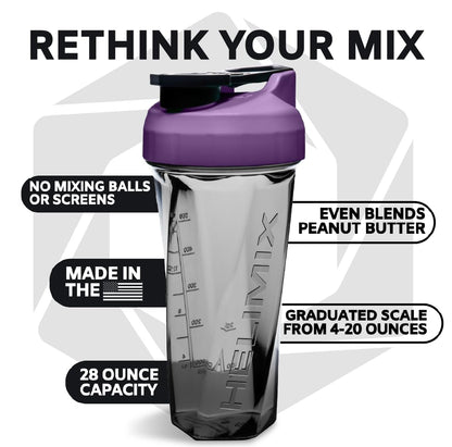 HELIMIX 2.0 Vortex Blender Shaker Bottle Holds upto 28oz | No Blending Ball or Whisk