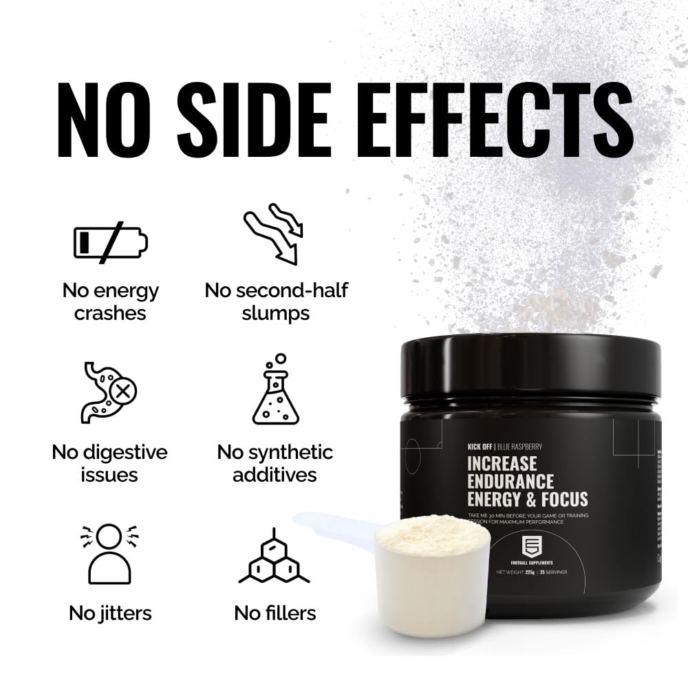 Kick Off | Pre-Training/Pre-Game Supplement for Footballers by Football Supplements | Informed Sport-Tested and Banned Substances Tested (Blue Raspberry)