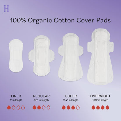 The Honey Pot Company - Non-Herbal Overnight Pads with Wings - Organic Pads for Women