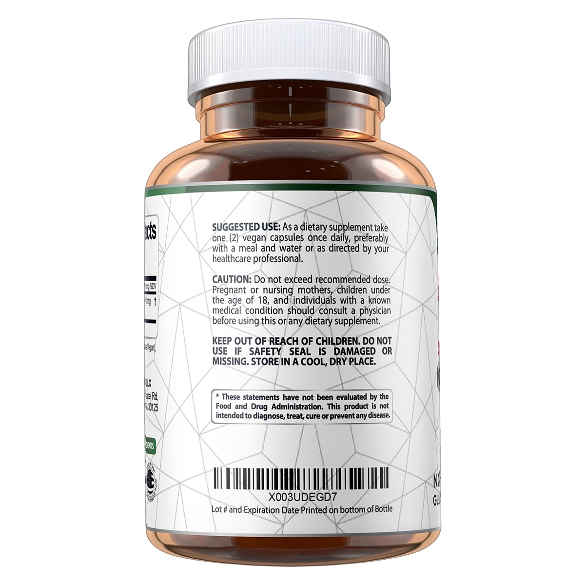 Vegan Labs Apple Cider Vinegar Capsules with The Mother- 180 Vegan Capsules Vegan Labs