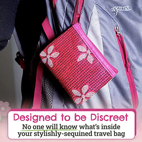 First Period Kit To-go! - Organic Biodegradable Tween Pads & Liner - Period Bags for Teen Girls Be Prepared. Period.