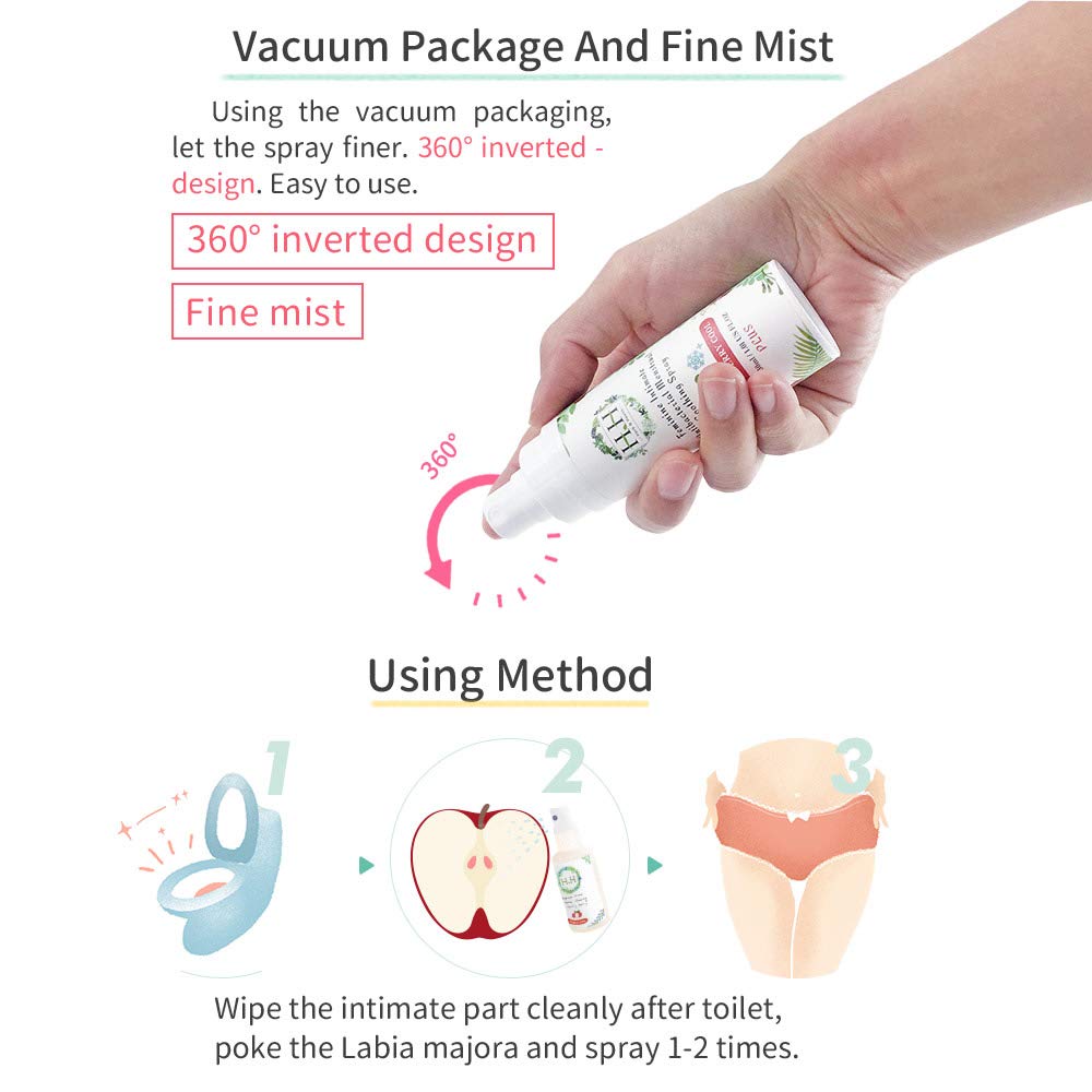 HH Herb&Health Feminine Deodorant Spray - Natural Essential Oil Intimate Soothing Mist - Spray PLUS HH Herb & Health