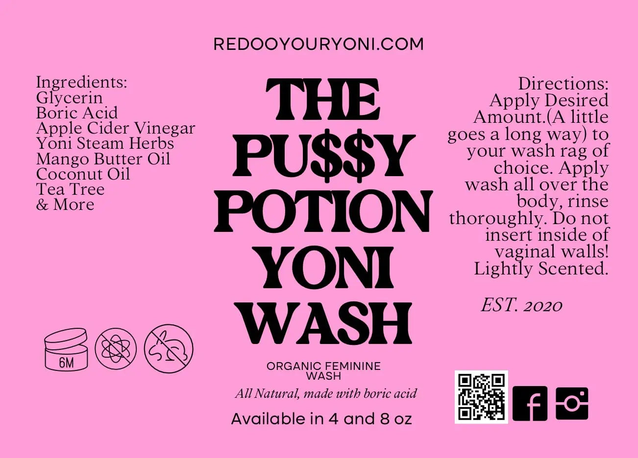 Mango Butter Yoni Wash with boric acid Generic