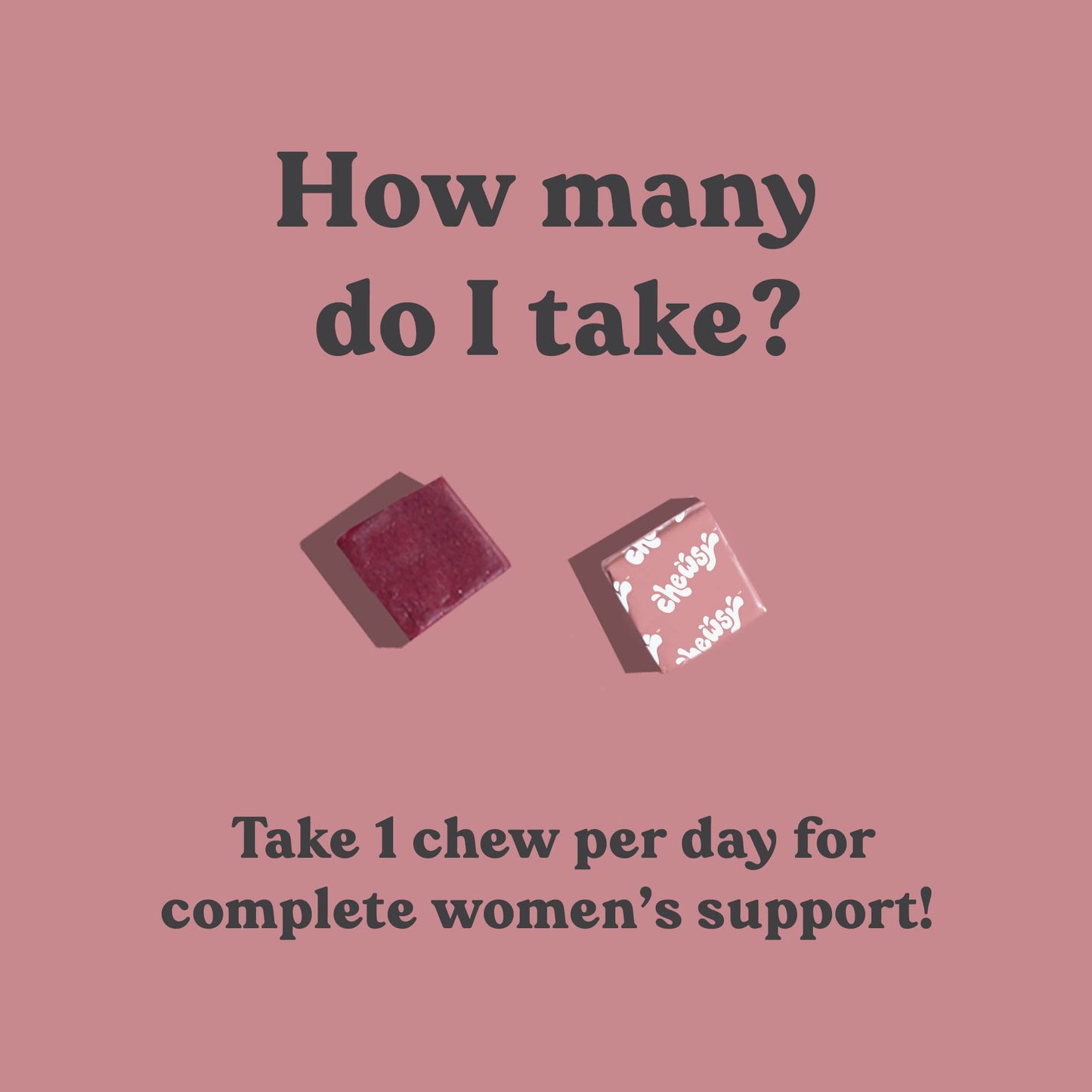Chewsy Women's Multivitamin Chews, Immune & Energy Support, Vitamins C, B12, A, D, E
