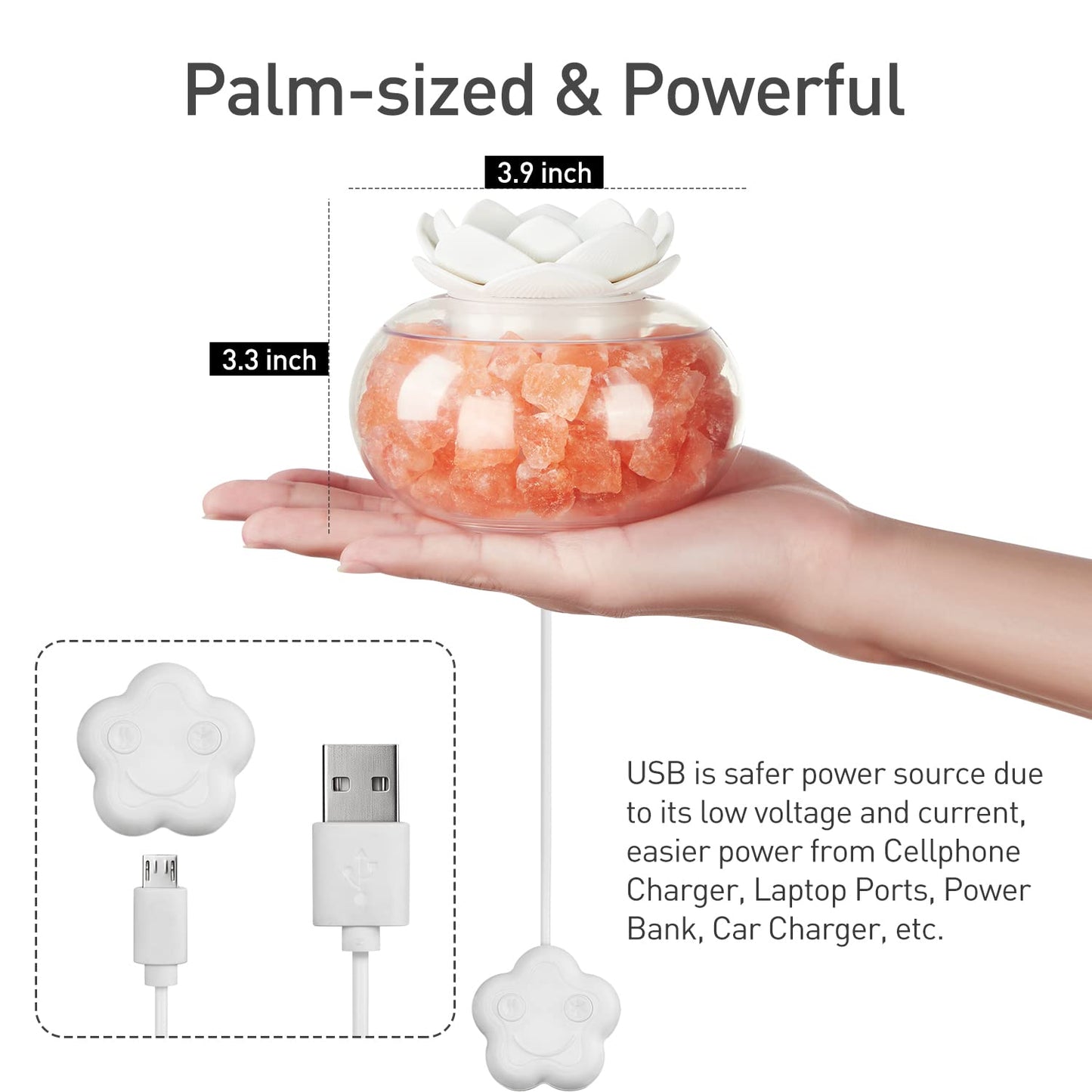 Essential Oil Diffusers Aromatherapy Diffuser: YeeQue Salt Lamp Diffuser for Home Bedroom Office