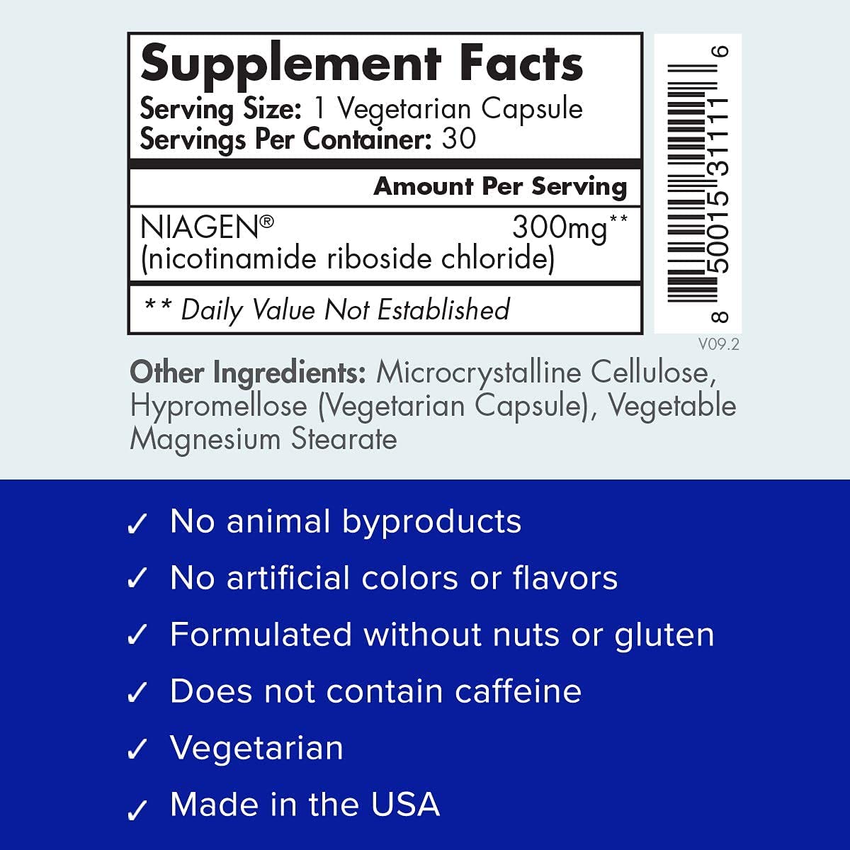 TRU NIAGEN - Patented Nicotinamide Riboside NAD+ Supplement. NR Supports Cellular