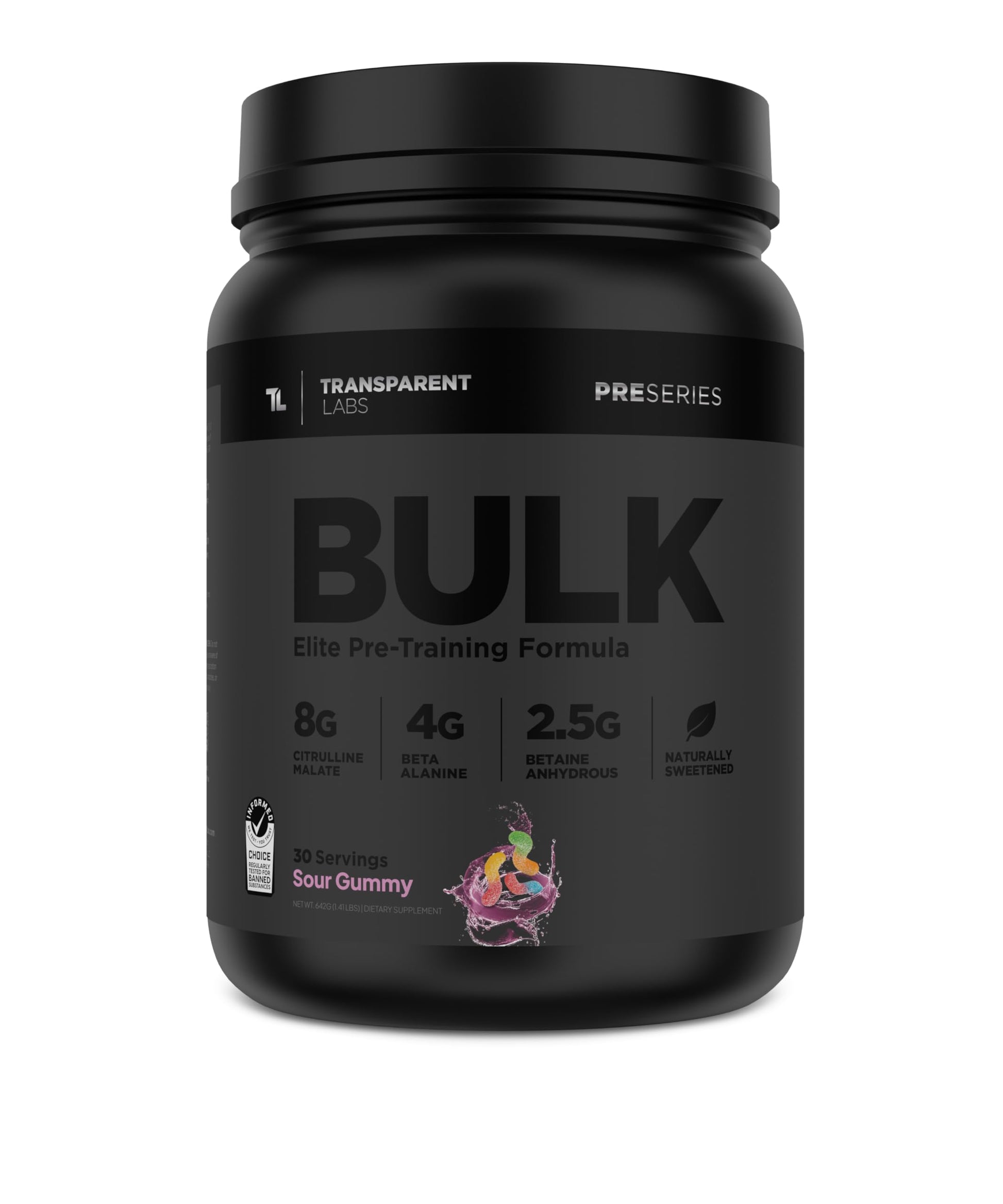 Transparent Labs Bulk Black - Sour Gummy - 30 Servings