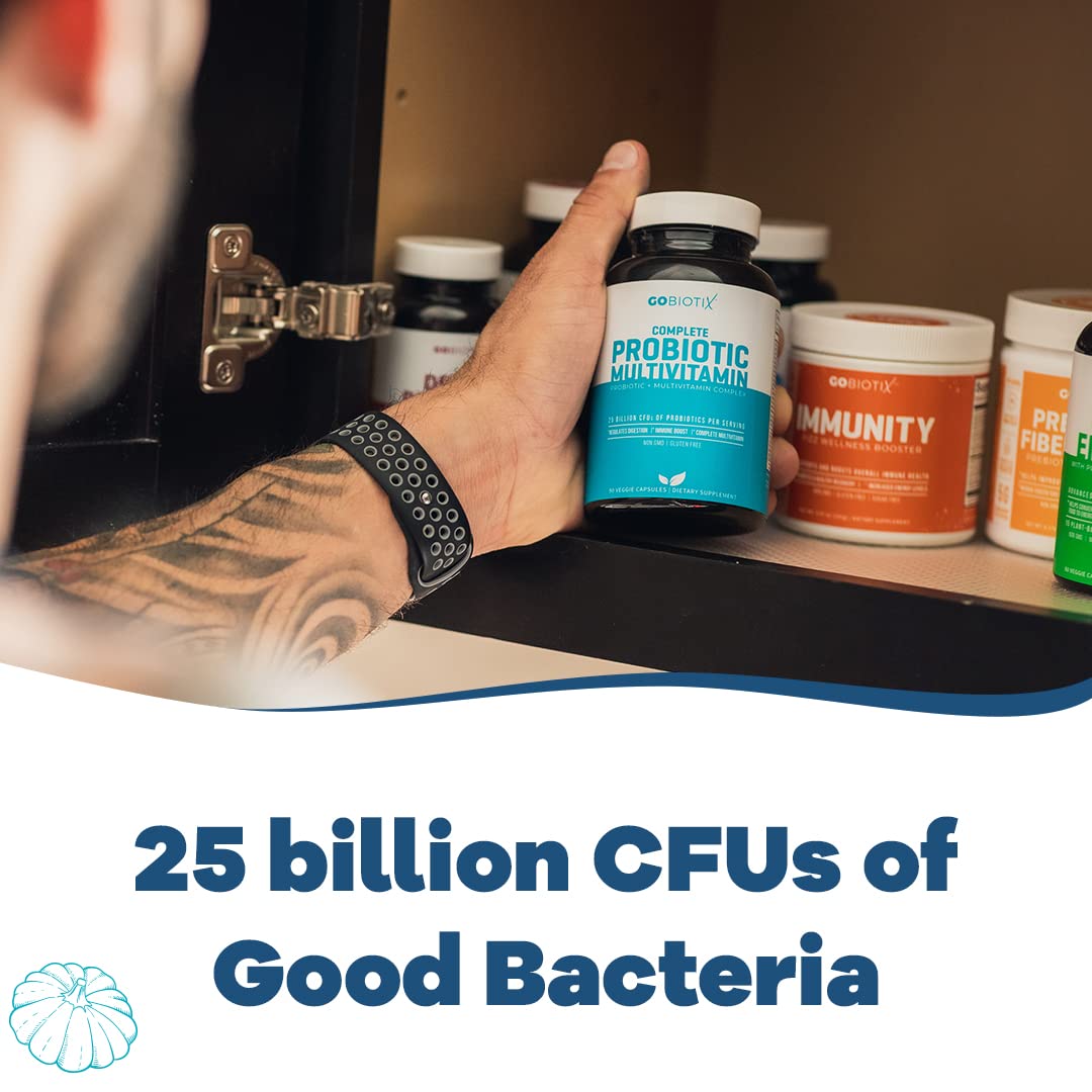 GOBIOTIX Probiotic Multivitamin Supplement - Daily Multivitamins with Probiotics