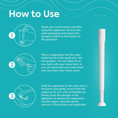 Szio+ Utiva Suppository Applicators – Disposable Vaginal Suppository Applicators – Hygienic Individually