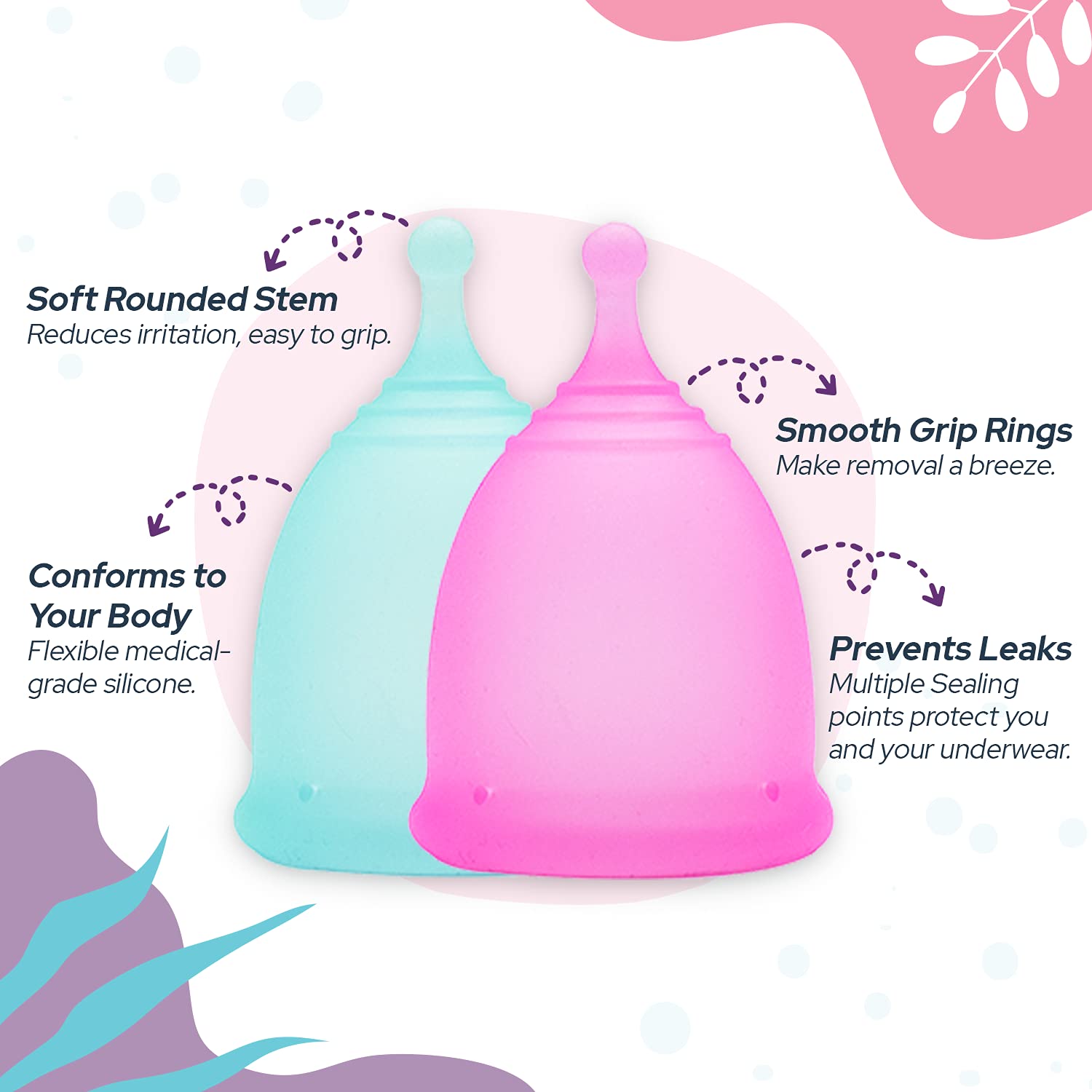 Ecoblossom Menstrual Cup Sterilizer - Modern Menstrual Cup Cleaner Unscented Sanitizer EcoBlossom