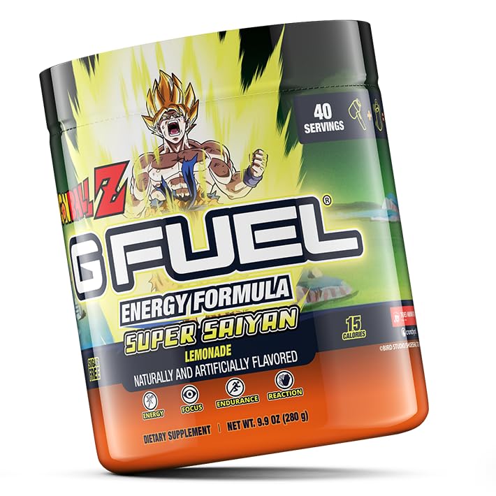 G fuel Dragon Ball Z Energy Powder, Sugar Free, Clean Caffeine Focus Supplement