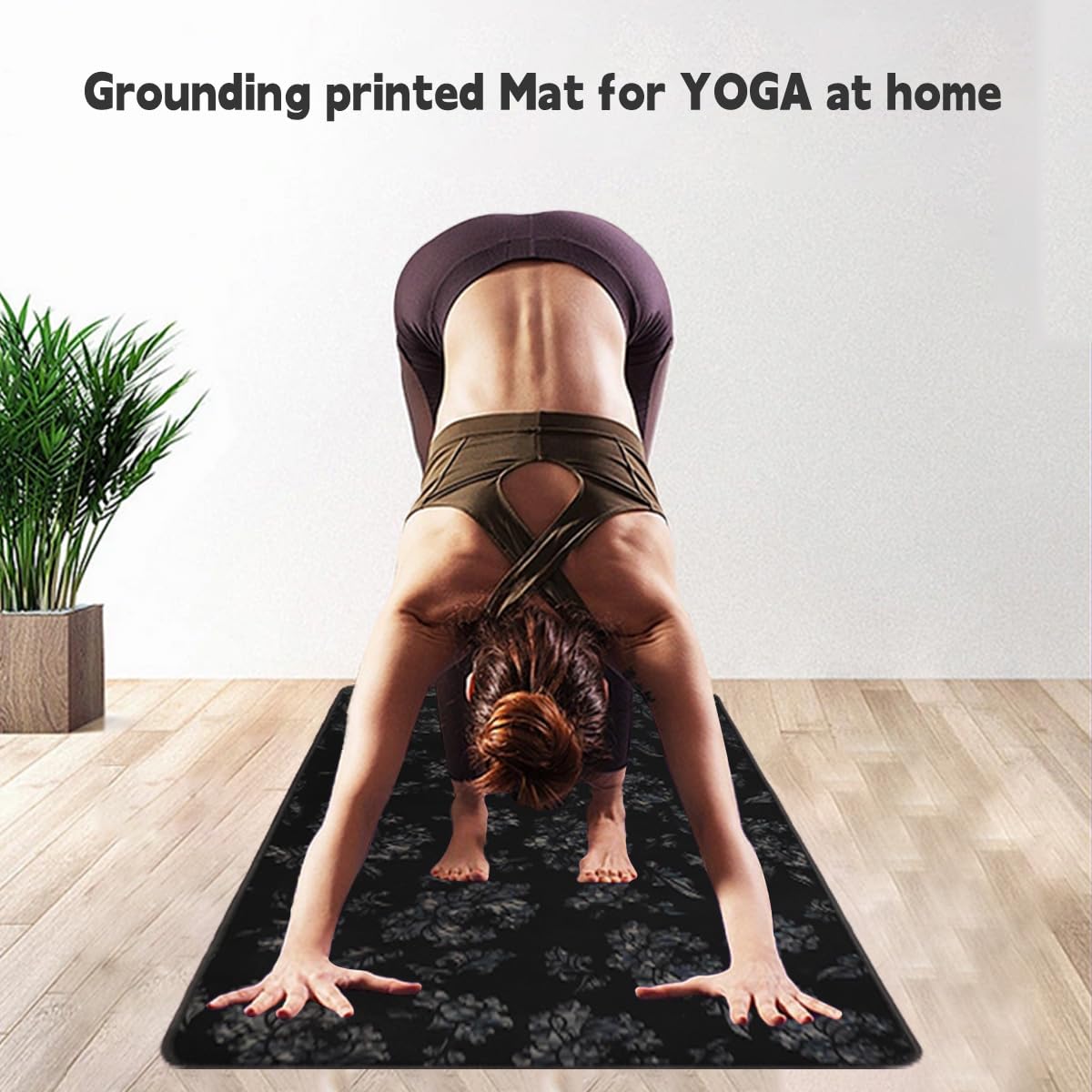 LOSUVERO Grounding Mat for Bed, 33.5x23.5Floral Printed Grounding Pad for Health Therapy, Efficient Sleep LOSUVERO