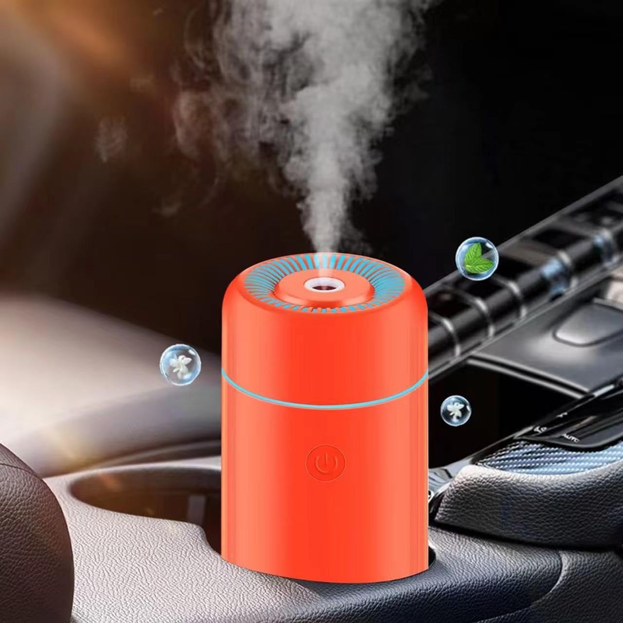CHOUWEEK Car Essential Oil Diffuser, Mini Portable Air Diffuser for Aromatherapy, Small USB