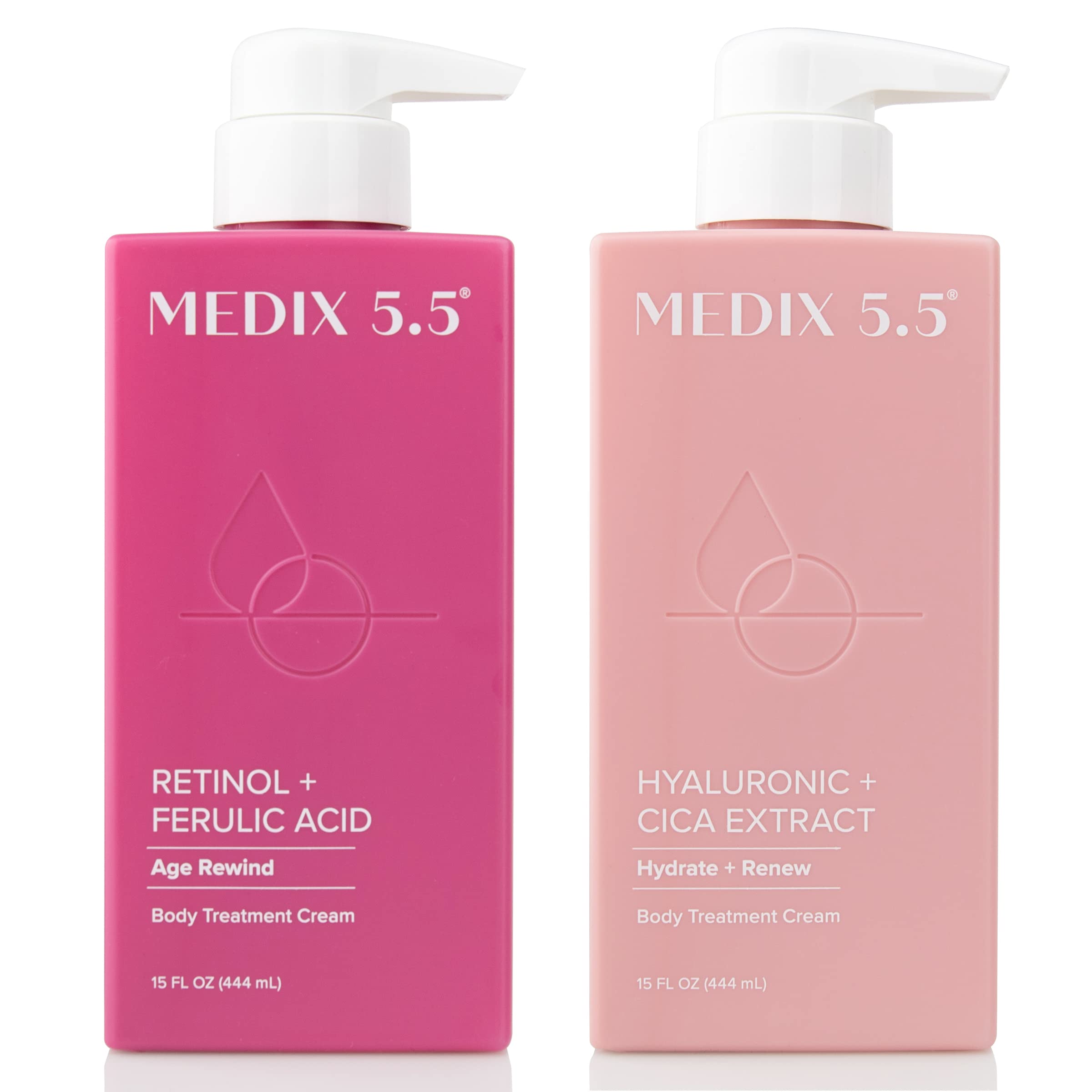 Medix 5.5 Retinol Body Lotion + Hyaluronic Acid Cream, Moisturizer Body & Face Lotion 