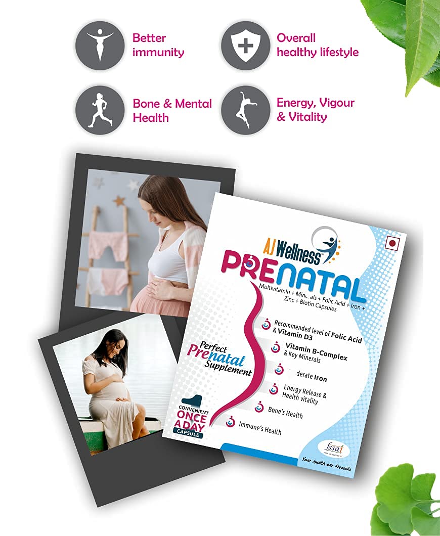 Organic Touch Ajwellness Prenatal multivitamin Nutrition for Women,Advanced Formula Organic Touch