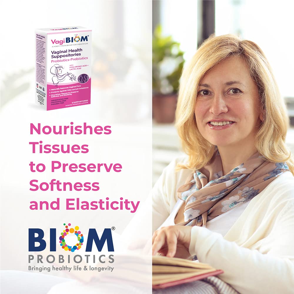 VagiBiom Lactobacillus Suppository: Microbiome Flora balance and Odor Control Regimen VagiBiom
