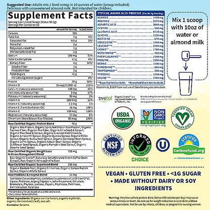 Garden of Life Raw Organic Fit Vegan Protein Powder Vanilla, 28g Plant Based Protein