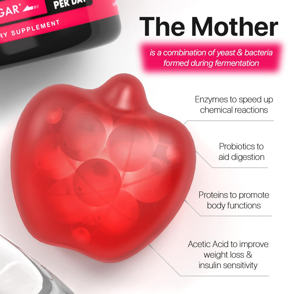 Keto Apple Cider Vinegar Gummies 1000mg - Well-Digested ACV Keto Gummies for Weight Loss