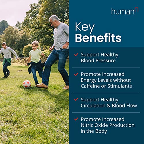 HumanN SuperBeets - Beet Root Powder - Nitric Oxide Boost for Blood Pressure, Circulation & Heart Health Support - Non-GMO Superfood Supplement - Natural Black Cherry Flavor, 30 Servings