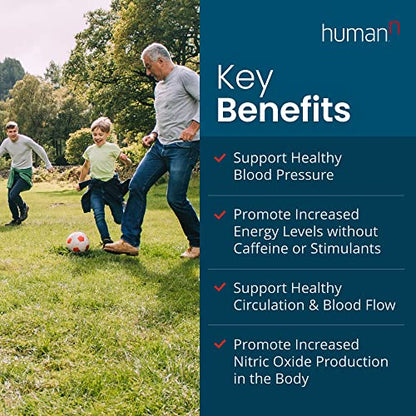 HumanN SuperBeets - Beet Root Powder - Nitric Oxide Boost for Blood Pressure, Circulation & Heart Health Support - Non-GMO Superfood Supplement - Natural Black Cherry Flavor, 30 Servings