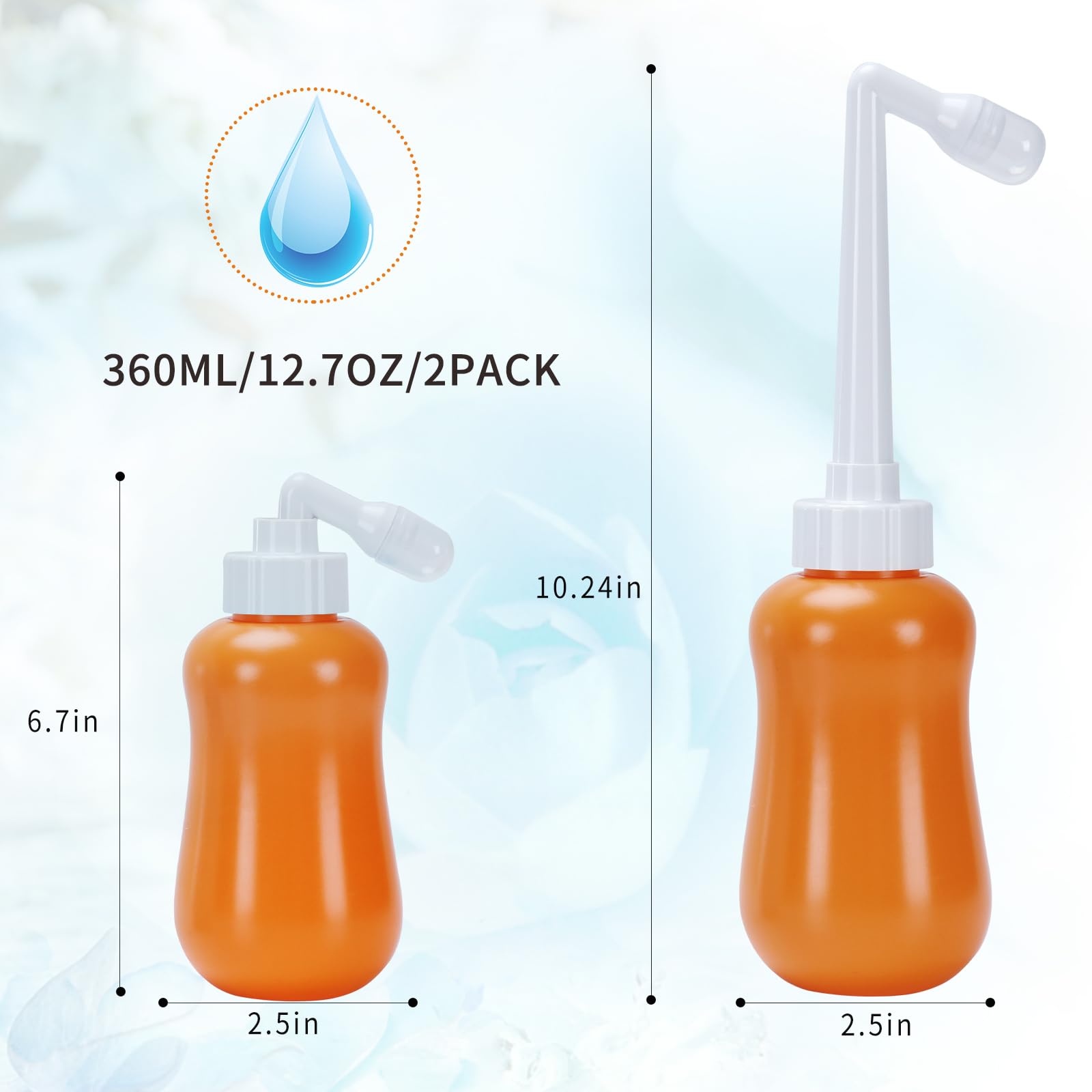 Peri Bottle for Postpartum Care, for Postpartum Essentials, Feminine Care Orange FOOFOO