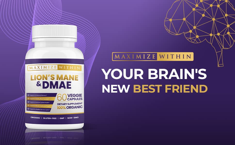 Lion's Mane & DMAE Capsules: Enhance Memory, Boost Mental Clarity
