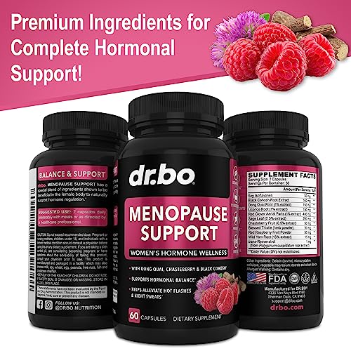 Menopause Supplements for Women Support Pills - Natural Menopause Relief for Hot Flashes DR. BO