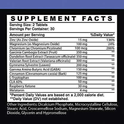 Garcinia Cambogia PM Weight Loss Sleep, All Natural Supplement w/Valerian Root & Melatonin