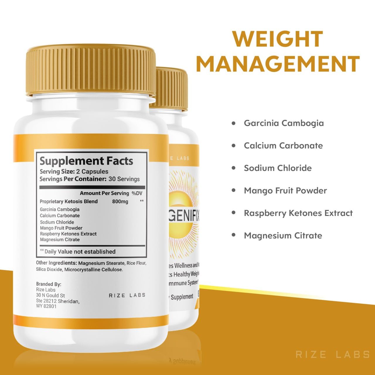 rize labs (2 Pack) Progenifix Weight Loss Supplement, Progenifix Capsules Total Body Wellness rize labs